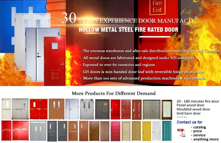 Fire retardant security exit door Fire retardant security exit door